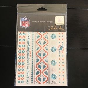 Miami Dolphins Lulu DK Metallic Jewelry Tattoos